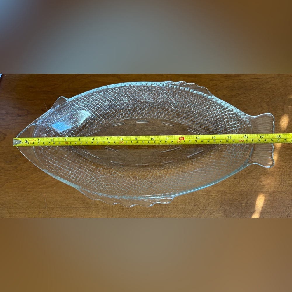 Vintage 18” Glasbake by McGee Glass Fish Baking or Serving Platter - Picture 8 of 11